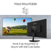 MSI Pro MP242 23.8 Inch Monitor, Full HD (1920 x 1080), 75Hz, IPS, 5ms, HDMI, VGA, Built-in Speakers, Anti-Glare, Anti-Flicker, Less Blue light, TÜV Certified, VESA, Kensington, Black thumbnail 4