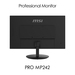 MSI Pro MP242 23.8 Inch Monitor, Full HD (1920 x 1080), 75Hz, IPS, 5ms, HDMI, VGA, Built-in Speakers, Anti-Glare, Anti-Flicker, Less Blue light, TÜV Certified, VESA, Kensington, Black thumbnail 15