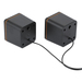 Manhattan 2600 Series Speaker System, Two Speakers, Black/Orange, USB for Stereo Audio and Power, Output: 2x 3W, Decent Sound, Integrated rotary volume control, USB-C/USB-A Adapter, Cable 1.4m, Three Year Warranty thumbnail 4