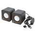 Manhattan 2600 Series Speaker System, Two Speakers, Black/Orange, USB for Stereo Audio and Power, Output: 2x 3W, Decent Sound, Integrated rotary volume control, USB-C/USB-A Adapter, Cable 1.4m, Three Year Warranty thumbnail 5