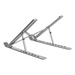 Manhattan Soporte ergonómico, plegable en siete posiciones, para laptops y otros dispositivos de hasta 15.6" y 5 kg (11 lbs.), ligero, aluminio de alta calidad, ventilado, color plateado