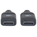 Manhattan Cable USB-C a USB-C, 50 cm, macho a macho, 10 Gbps (USB 3.2 Gen 2 / USB 3.1), 3 A (carga rápida), negro, garantía de por vida, equivalente a USB31CC50CM imagen 3