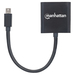 Manhattan 322485 adaptador de cable de vídeo Mini DisplayPort DVI-I Negro