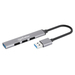 Manhattan 168427 nodo concentrador USB 3.2 Gen 1 (3.1 Gen 1) Type-A 5000 Mbit/s Gris