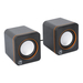 Manhattan 2600 Series Speaker System, Two Speakers, Black/Orange, USB for Stereo Audio and Power, Output: 2x 3W, Decent Sound, Integrated rotary volume control, USB-C/USB-A Adapter, Cable 1.4m, Three Year Warranty thumbnail 2