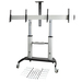 StarTech.com Carrito para Dos TV de 37 a 60 Pulgadas - hasta 50kg cada uno - Soporte VESA Móvil para Dos TV - con Estantes para Equipos - Soporte con Ruedas para TV - Soporte Rodante