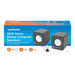 Manhattan 2600 Series Speaker System, Two Speakers, Black/Silver, USB for Stereo Audio and Power, Output: 2x 3W, Decent Sound, Integrated rotary volume control, USB-C/USB-A Adapter, Cable 1.4m, Three Year Warranty thumbnail 11