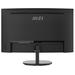 MSI Pro MP271C 27 Inch Curved Monitor, 1500R, Full HD (1920 x 1080), 75Hz, VA, 4ms, FreeSync, HDMI, VGA, Built-in Speakers, Anti-Glare, Anti-Flicker, Less Blue light, TÜV Certified, VESA, Kensington, Black thumbnail 4
