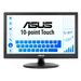 ASUS VT168HR monitor de computadora 39.6 cm (15.6") 1366 x 768 Pixeles WXGA LED Pantalla táctil Negro