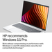 HP DK4W0AT laptop Copilot+ PC Intel Core Ultra 7 40.6 cm (16″) WUXGA 16 GB LPDDR5x-SDRAM 512 GB SSD Wi-Fi 7 (802.11be) Windows 11 Pro Silver thumbnail 9