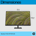 HP P27h G5 monitor de computadora 68.6 cm (27") 1920 x 1080 Pixeles Full HD Negro