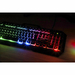 Manhattan Teclado Gaming LED con pánel metálico para celular 12 teclas de función, Conexión USB, Teclado en Español con retroiluminación Rainbow-LED (multicolor), soporte para teléfono, IPX4 (resistente a salpicaduras), negro