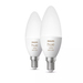 Philips Hue Kaarslamp White and Color E14 Duo pack
