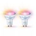 WiZ Smart Lamp - Wit en Gekleurd Licht - GU10 - 2-pack