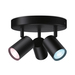WiZ 3 spots Imageo rond - Gekleurd en Wit licht - GU10 - zwart