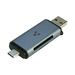 Vorago CR-350 lector de tarjeta USB 3.0 Type-A/Type-C Plata