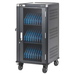 Manhattan Laadtrolley voor 30 laptops (tot 16"), laden via interne AC-adapters (EU) (installatie van voedingskabels van apparaten vereist), geschikt voor ALLE laptops, iPad, MacBook en Chromebook, vakken 380×30×280 mm, landkast, afsluitbaar