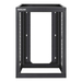 Intellinet Rack abierto de 19" para montaje en pared, 4 postes, 15U, Marco abatible, 15 Unidades, 600 mm de profundidad, ensamblado, negro RAL 9004