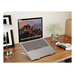 Manhattan Soporte ergonómico, plegable en siete posiciones, para laptops y otros dispositivos de hasta 15.6" y 5 kg (11 lbs.), ligero, aluminio de alta calidad, ventilado, color plateado