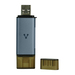 Vorago CR-350 lector de tarjeta USB 3.0 Type-A/Type-C Plata