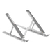 Manhattan Soporte ergonómico, plegable en siete posiciones, para laptops y otros dispositivos de hasta 15.6" y 5 kg (11 lbs.), ligero, aluminio de alta calidad, ventilado, color plateado