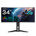 GIGABYTE MO34WQC 34″ OLED WQHD Curved Gaming Monitor – 3440 x 1440, 175Hz, 0.03ms, KVM, 250 cd/m², FreeSync Premium Pro, DisplayHDR True Black 400, HDMI 2.1, Displayport 1.4 thumbnail 1
