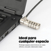 Manhattan 440493 cable antirrobo Gris 1,8 m imagen 3