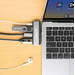 Manhattan 190404 base para laptop o replicador de puertos Alámbrico USB 3.2 Gen 2 (3.1 Gen 2) Type-C Gris