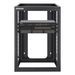 Intellinet Rack abierto de 19" para montaje en pared, 4 postes, 15U, Marco abatible, 15 Unidades, 600 mm de profundidad, ensamblado, negro RAL 9004