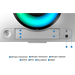 Samsung LS49DG956SNXGO computer monitor 124.5 cm (49″) 5120 x 1440 pixels Dual QHD OLED Silver thumbnail 7