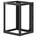 Intellinet Rack abierto de 19" para montaje en pared, 4 postes, 15U, Marco abatible, 15 Unidades, 600 mm de profundidad, ensamblado, negro RAL 9004
