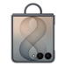 Samsung Galaxy Z Flip 8 Siliconen Back Cover met Magneet Zwart