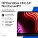 HP DQ8R8EA laptop Copilot+ PC Intel Core Ultra 5 325 35.6 cm (14″) Touchscreen 2K 16 GB LPDDR5x-SDRAM 512 GB SSD Wi-Fi 7 (802.11be) Windows 11 Home Blue thumbnail 4