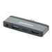 Manhattan 190404 base para laptop o replicador de puertos Alámbrico USB 3.2 Gen 2 (3.1 Gen 2) Type-C Gris