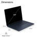 HP DQ8R8EA laptop Copilot+ PC Intel Core Ultra 5 325 35.6 cm (14″) Touchscreen 2K 16 GB LPDDR5x-SDRAM 512 GB SSD Wi-Fi 7 (802.11be) Windows 11 Home Blue thumbnail 7
