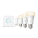 Philips Hue White Starter Pack E27 met 3 lampen, dimmer + Bridge