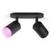 Philips Hue Fugato Opbouwspot White and Color - Zwart - 2-spots