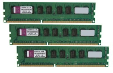 Kingston Technology ValueRAM KVR1333D3S8E9SK3/6GI memory module 6 GB 3 x 2 GB DDR3 240-pin DIMM ECC