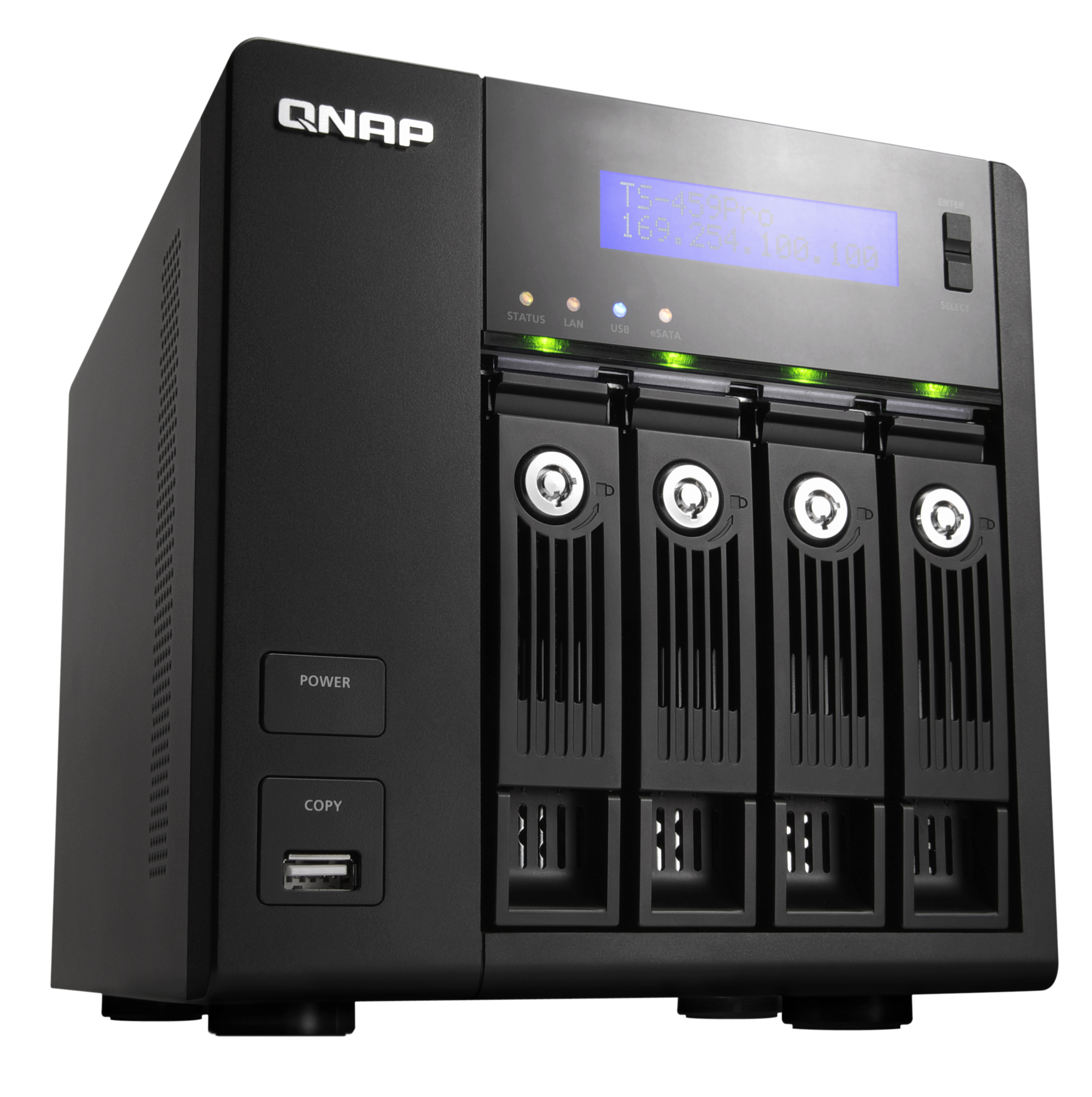 QNAP TS-459 Pro TurboNAS Tower Intel Atom® D510 1 GB DDR2 0 TB Linux