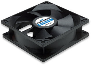 Manhattan 701747 computer cooling system Fan 8 cm Black image 1