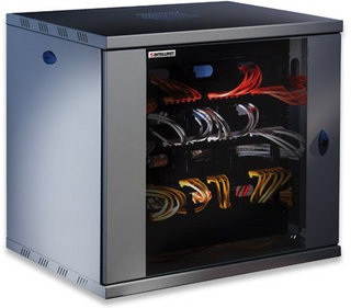 Intellinet 710770 rack cabinet 10U Wall mounted rack Black