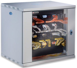 Intellinet 710800 rack cabinet 10U Wall mounted rack Grey