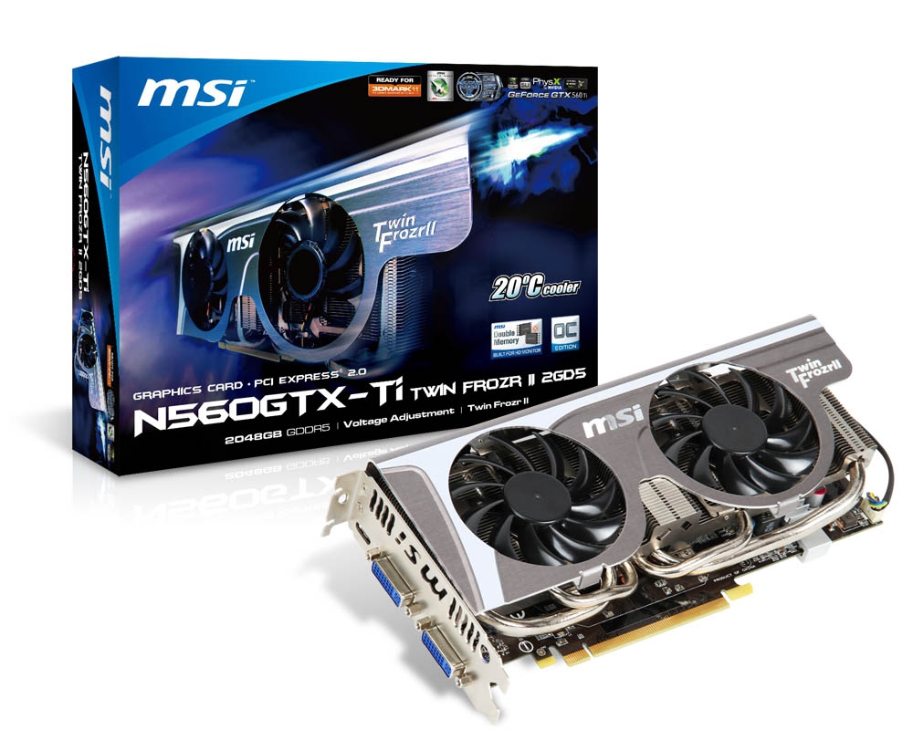 MSI GeForce GTX 560 Ti 2GB NVIDIA GDDR5