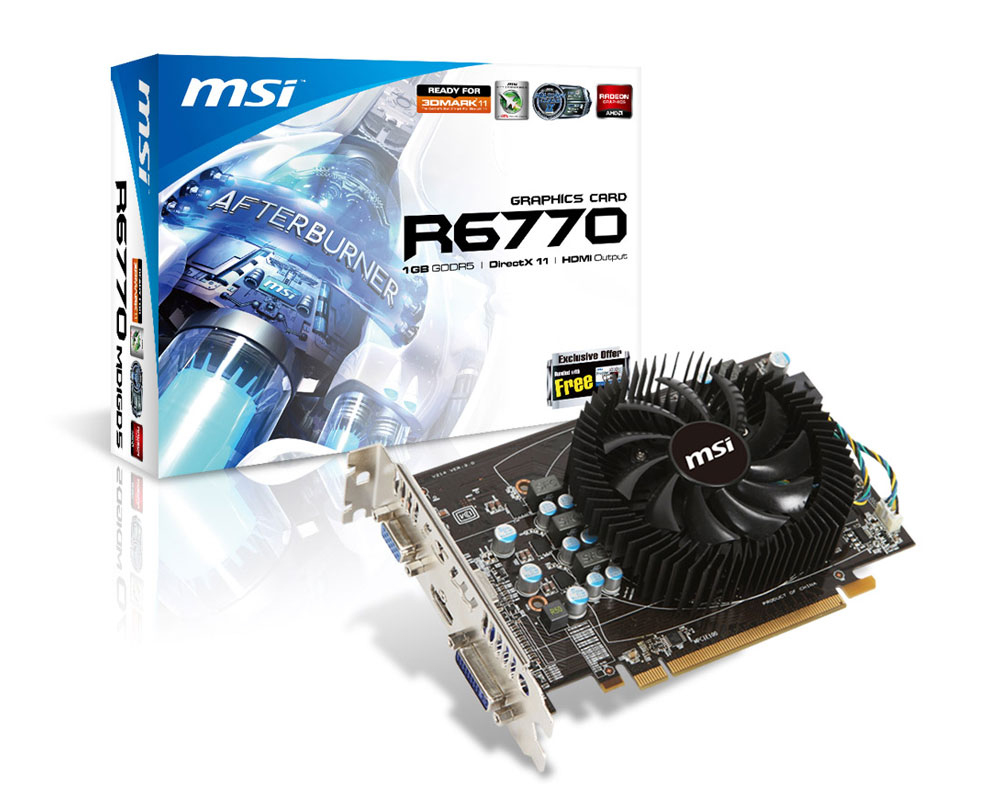 MSI R6770-MD1GD5 AMD Radeon HD6770 1 GB GDDR5