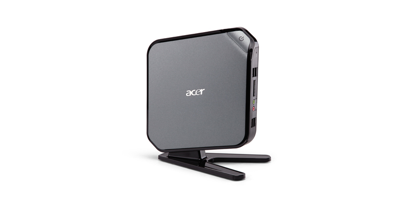 Acer Veriton N 281G-UA4251L Intel Atom® D425 2 GB DDR3-SDRAM Linux Mini PC Black, Grey image 1
