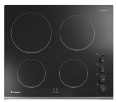 Kookplaat BI Candy CH64MX Vitro 60cm 4zones Hi-light Bedieningsknoppen Rvs Voorzijde — vue 1 sur 1