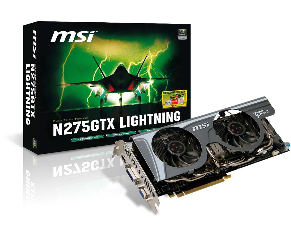 MSI LIGHTNING N275GTX- graphics card NVIDIA GeForce GTX 275 1.75 GB GDDR3