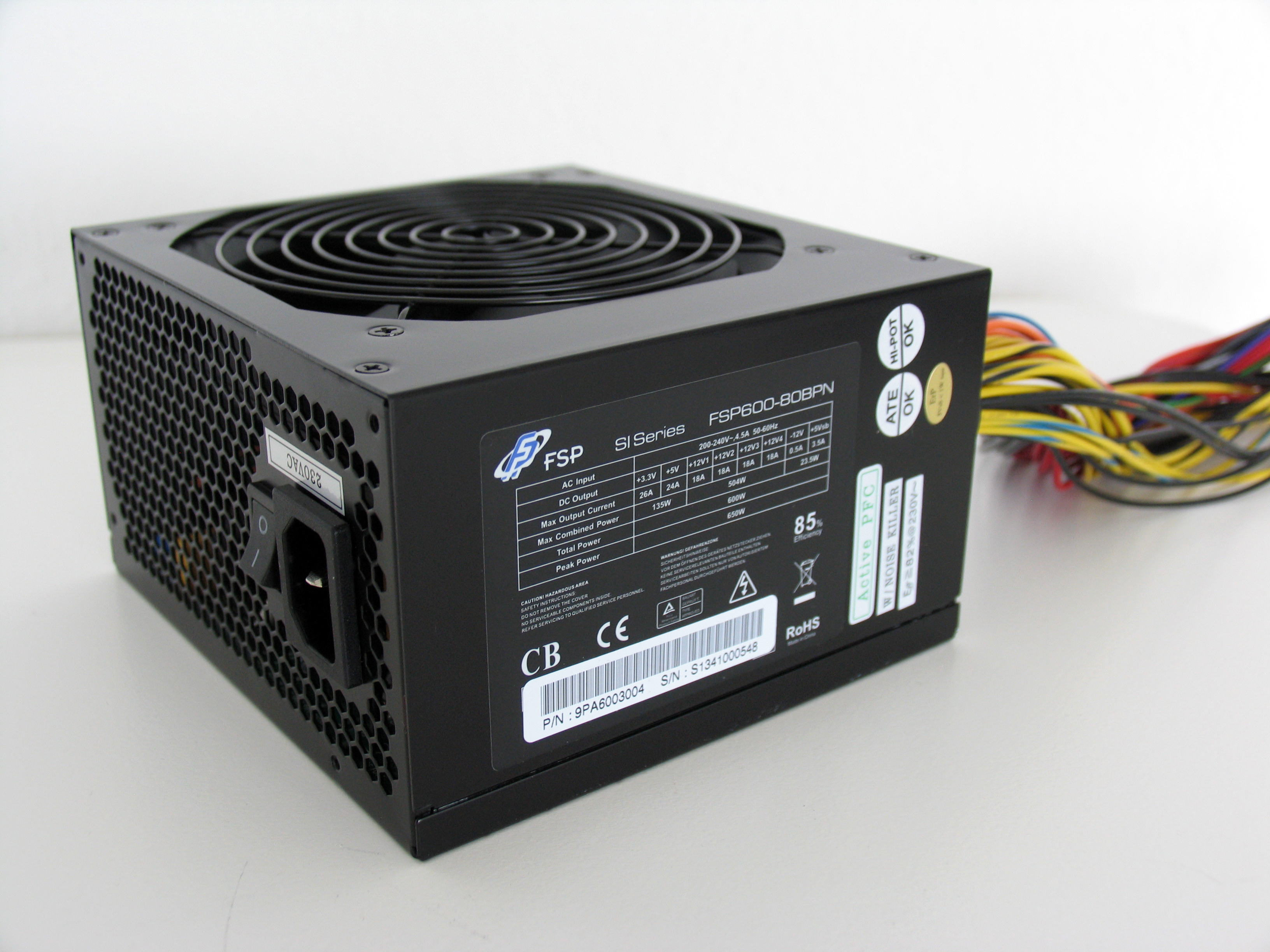 FSP FSP600-80BPN power supply unit 600 W 24-pin ATX ATX Black image 1