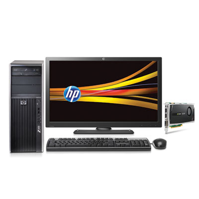 HP Z400 Six-Core Xeon W3680 + NVIDIA Q4000 + ZR2740w (KK787ET+WS095ET+XW476AT) Intel® Xeon® 3000 Sequence 6 GB DDR3-SDRAM Windows 7 Professional Minitower Workstation