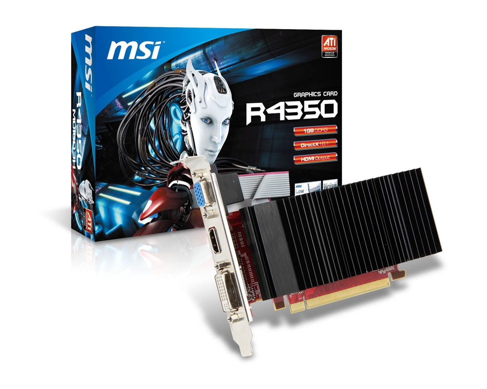 MSI R4350-MD1GD3H/LP graphics card AMD Radeon HD4350 1 GB GDDR3